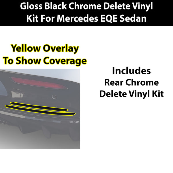 Fits Mercedes-Benz EQE Sedan 2023-2026 Vinyl Chrome Delete Grille Blackout Decal Stickers Overlay Film