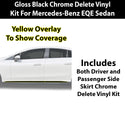 Fits Mercedes-Benz EQE Sedan 2023-2026 Vinyl Chrome Delete Grille Blackout Decal Stickers Overlay Film