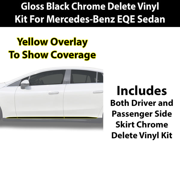 Fits Mercedes-Benz EQE Sedan 2023-2026 Vinyl Chrome Delete Grille Blackout Decal Stickers Overlay Film