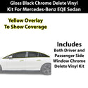 Fits Mercedes-Benz EQE Sedan 2023-2026 Vinyl Chrome Delete Grille Blackout Decal Stickers Overlay Film