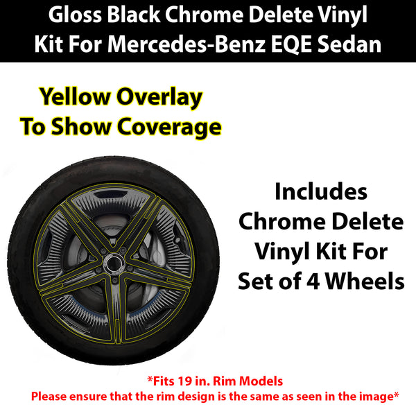 Fits Mercedes-Benz EQE Sedan 2023-2026 Vinyl Chrome Delete Grille Blackout Decal Stickers Overlay Film