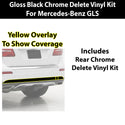 Fits Mercedes-Benz GLS 2017-2019 Vinyl Chrome Delete Grille Blackout Decal Stickers Overlay Film