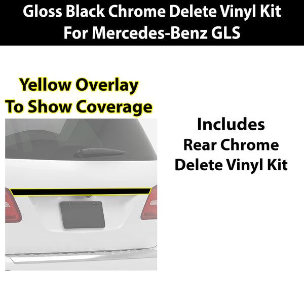 Fits Mercedes-Benz GLS 2017-2019 Vinyl Chrome Delete Grille Blackout Decal Stickers Overlay Film