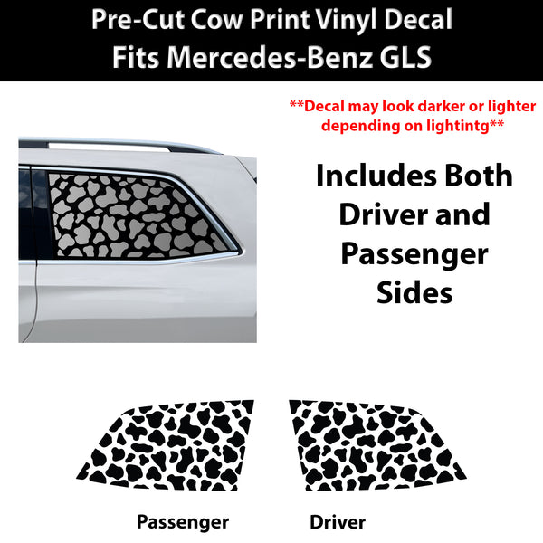 Fits Mercedes-Benz GLS 2017-2019 Animal Leopard Cheetah Cow Window Vinyl Decal Stickers
