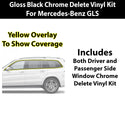 Fits Mercedes-Benz GLS 2017-2019 Vinyl Chrome Delete Grille Blackout Decal Stickers Overlay Film