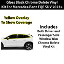 Fits Mercedes-Benz EQE SUV 2023+ Vinyl Chrome Delete Grille Blackout Decal Stickers Overlay Film