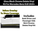 Fits Mercedes-Benz GLB 2020+ Vinyl Chrome Delete Grille Blackout Decal Stickers Overlay Film