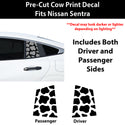 Fits Nissan Sentra 2026+ Animal Leopard Cheetah Cow Window Vinyl Decal Stickers