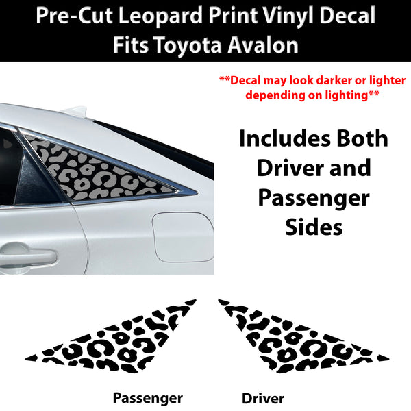 Toyota Avalon 2019-2022 Animal Leopard Cheetah Cow Window Vinyl Decal Stickers