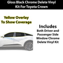 Fits Toyota Crown 2023-2026 Vinyl Chrome Delete Grille Blackout Decal Stickers Overlay Film