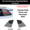American Flag Quarter Window Decal for Toyota RAV4 2026-2027 – Precut Matte Black Vinyl
