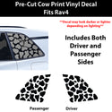 Fits Toyota RAV4 2026-2027 Animal Leopard Cheetah Cow Window Vinyl Decal Stickers