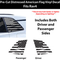 American Flag Quarter Window Decal for Toyota RAV4 2026-2027 – Precut Matte Black Vinyl
