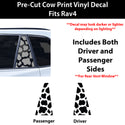 Fits Toyota RAV4 2026-2027 Animal Leopard Cheetah Cow Window Vinyl Decal Stickers