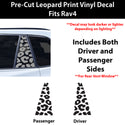 Fits Toyota RAV4 2026-2027 Animal Leopard Cheetah Cow Window Vinyl Decal Stickers