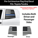 American Flag Rear Window Decal for Toyota Tundra 2007-2021 – Precut Matte Black Vinyl