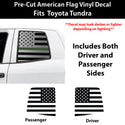 American Flag Rear Window Decal for Toyota Tundra 2007-2021 – Precut Matte Black Vinyl