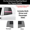 American Flag Rear Window Decal for Toyota Tundra 2007-2021 – Precut Matte Black Vinyl