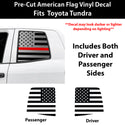 American Flag Rear Window Decal for Toyota Tundra 2007-2021 – Precut Matte Black Vinyl