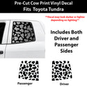 Animal Leopard Cheetah Rear Window Windshield Vinyl Decal Stickers Fits Toyota Tundra 2007-2021