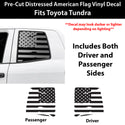 American Flag Rear Window Decal for Toyota Tundra 2007-2021 – Precut Matte Black Vinyl