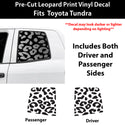 Animal Leopard Cheetah Rear Window Windshield Vinyl Decal Stickers Fits Toyota Tundra 2007-2021