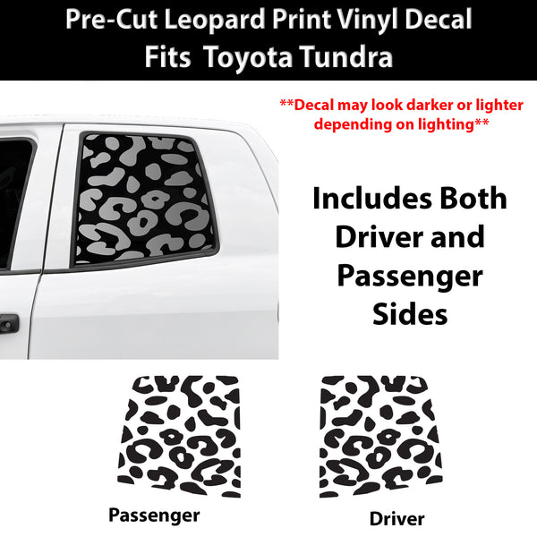 Animal Leopard Cheetah Rear Window Windshield Vinyl Decal Stickers Fits Toyota Tundra 2007-2021