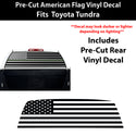 American Flag Rear Window Decal for Toyota Tundra 2007-2021 – Precut Matte Black Vinyl