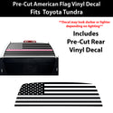 American Flag Rear Window Decal for Toyota Tundra 2007-2021 – Precut Matte Black Vinyl