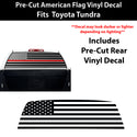 American Flag Rear Window Decal for Toyota Tundra 2007-2021 – Precut Matte Black Vinyl