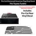 American Flag Rear Window Decal for Toyota Tundra 2007-2021 – Precut Matte Black Vinyl