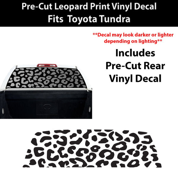 Animal Leopard Cheetah Rear Window Windshield Vinyl Decal Stickers Fits Toyota Tundra 2007-2021