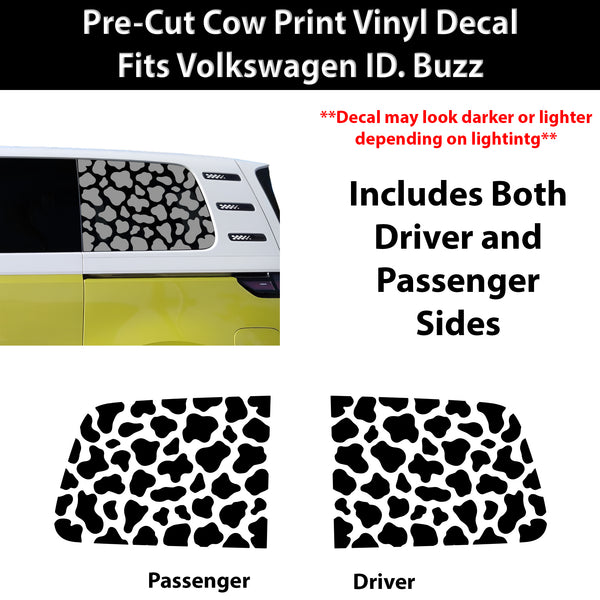 Volkswagen ID. Buzz 2025 Animal Leopard Cheetah Cow Window Vinyl Decal Stickers