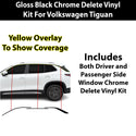 Fits Volkswagen Tiguan 2025-2027 Vinyl Chrome Delete Grille Blackout Decal Stickers Overlay Film