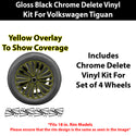 Fits Volkswagen Tiguan 2025-2027 Vinyl Chrome Delete Grille Blackout Decal Stickers Overlay Film