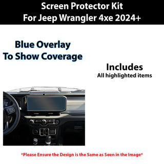 For Jeep Wrangler 2024+ Scratch Resistant Shatter Proof Infotainment Clear Screen Protection Film