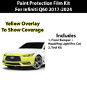 Fits Infiniti Q60 2017-2024 Precut Premium Paint Protection Film Clear Bra PPF Decal Film Kit Cover