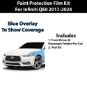 Fits Infiniti Q60 2017-2024 Precut Premium Paint Protection Film Clear Bra PPF Decal Film Kit Cover