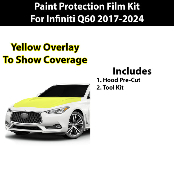 Fits Infiniti Q60 2017-2024 Precut Premium Paint Protection Film Clear Bra PPF Decal Film Kit Cover