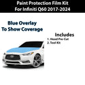 Fits Infiniti Q60 2017-2024 Precut Premium Paint Protection Film Clear Bra PPF Decal Film Kit Cover