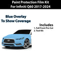 Fits Infiniti Q60 2017-2024 Precut Premium Paint Protection Film Clear Bra PPF Decal Film Kit Cover