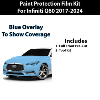 Fits Infiniti Q60 2017-2024 Precut Premium Paint Protection Film Clear Bra PPF Decal Film Kit Cover