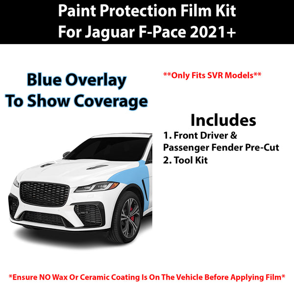 Fits Jaguar F-Pace (SVR) 2021+ Precut Premium Paint Protection Film Clear Bra PPF Decal Film Kit Cover