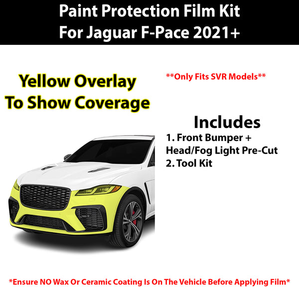 Fits Jaguar F-Pace (SVR) 2021+ Precut Premium Paint Protection Film Clear Bra PPF Decal Film Kit Cover