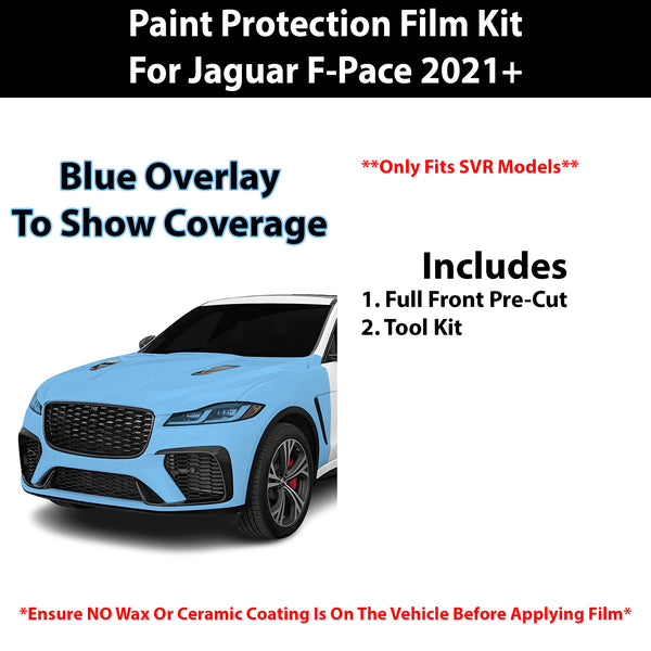 Fits Jaguar F-Pace (SVR) 2021+ Precut Premium Paint Protection Film Clear Bra PPF Decal Film Kit Cover