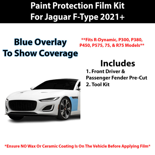 Fits Jaguar F-TYPE 2021+ Precut Premium Paint Protection Film Clear Bra PPF Decal Film Kit Cover