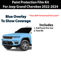 Fits Jeep Grand Cherokee 2022+ Precut Premium Paint Protection Film Clear Bra PPF Decal Film Kit Cover