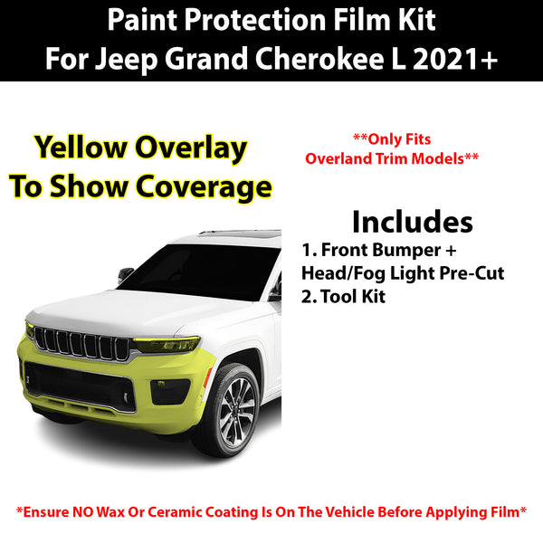 Fits Jeep Grand Cherokee L (Overland) 2021+ Precut Premium Paint Protection Film Clear Bra PPF Decal Film Kit