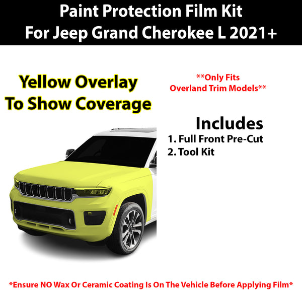 Fits Jeep Grand Cherokee L (Overland) 2021+ Precut Premium Paint Protection Film Clear Bra PPF Decal Film Kit