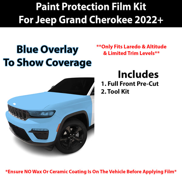 Fits Jeep Grand Cherokee (Laredo/Altitude/Limited) 2022+ Precut Premium Paint Protection Film Clear Bra PPF Decal Film Kit Cover